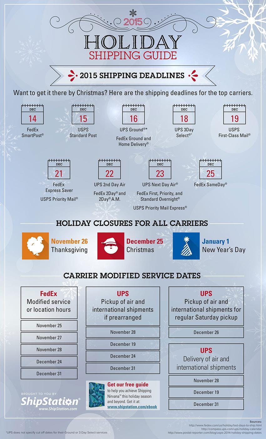 Holiday Shipping Guide Holiday Shipping Guide