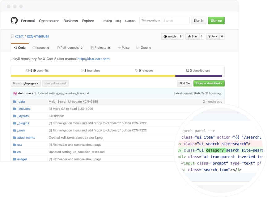 X-Cart GitHub page