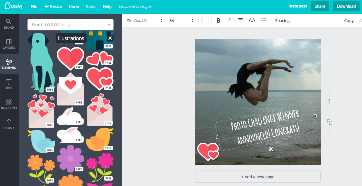 Canva interface