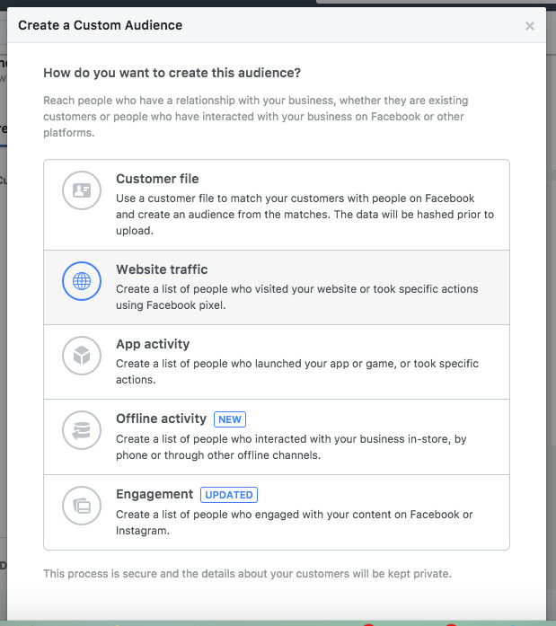 Ways to create custom audience